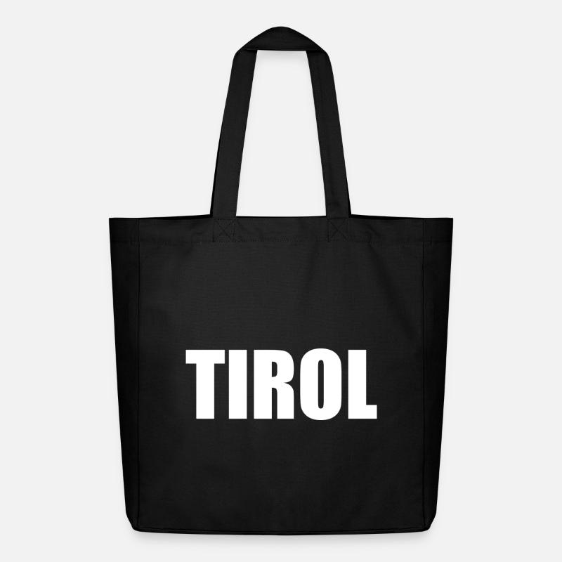 TIROL Logo weiß - Midweight recycelter Stoffbeutel von Stanley/Stella - Schwarz