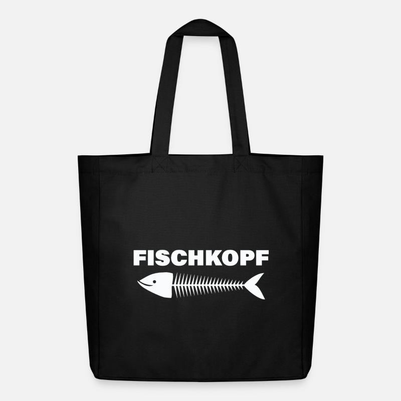 FISCHKOPF - Midweight recycelter Stoffbeutel von Stanley/Stella - Schwarz