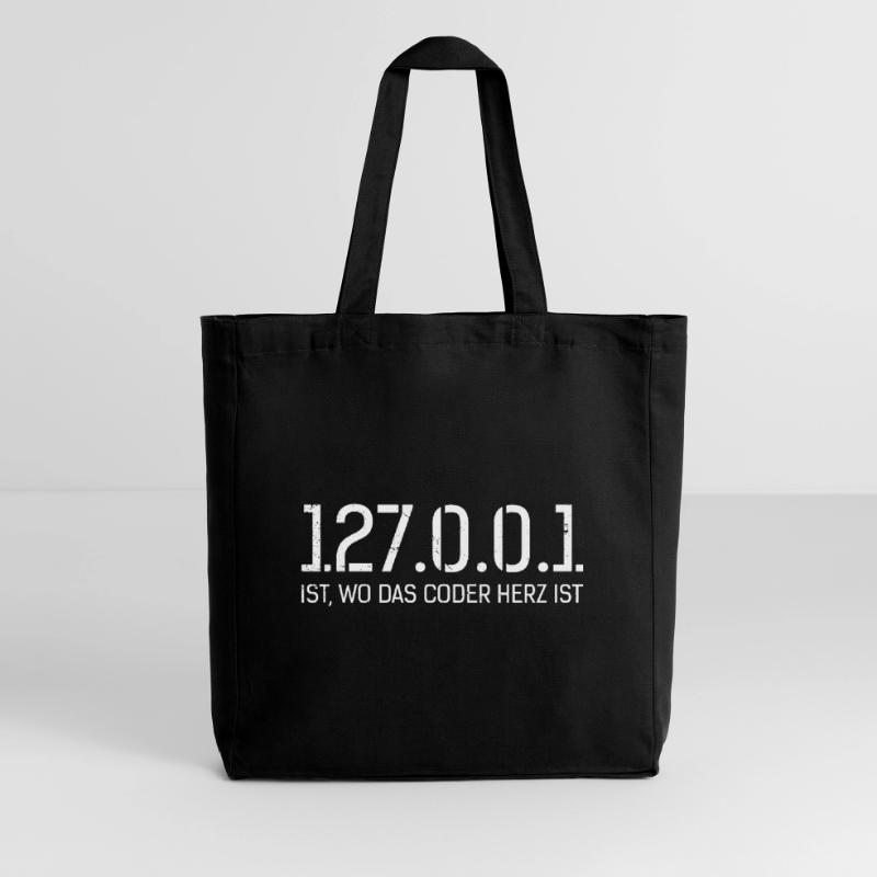 Science Coder 127.0.0.1 IST. WO CODER HERZ IST Midweight recycelter Stoffbeutel von Stanley/Stella
