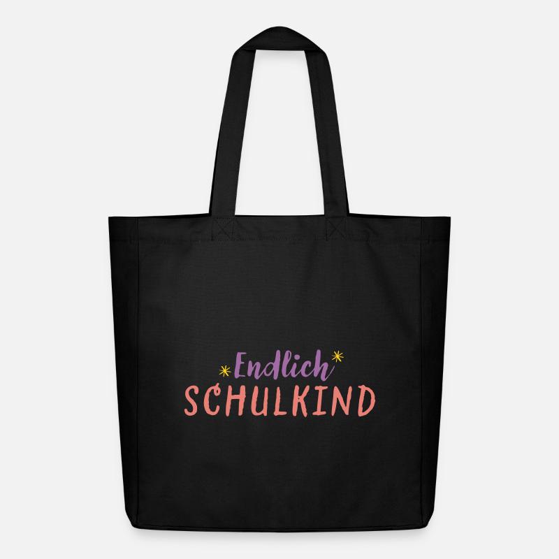 Endlich Schulkind - Midweight recycelter Stoffbeutel von Stanley/Stella - Schwarz