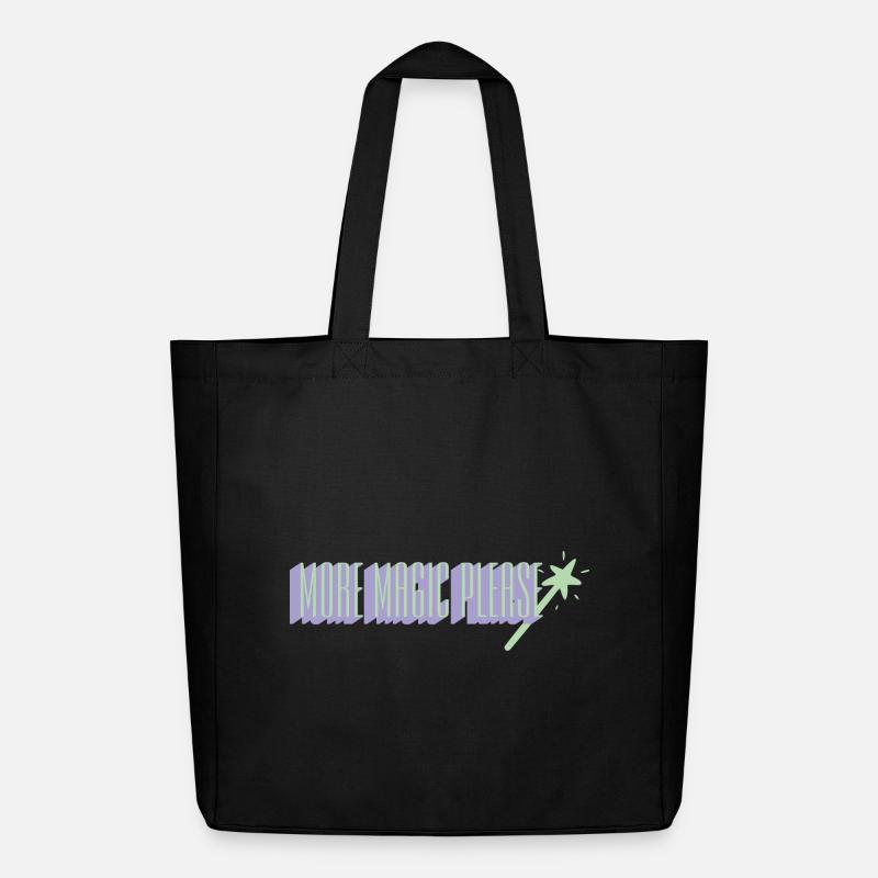 More Magic Please Wand Art - Midweight Recycled Tote Bag by Stanley/Stella - black