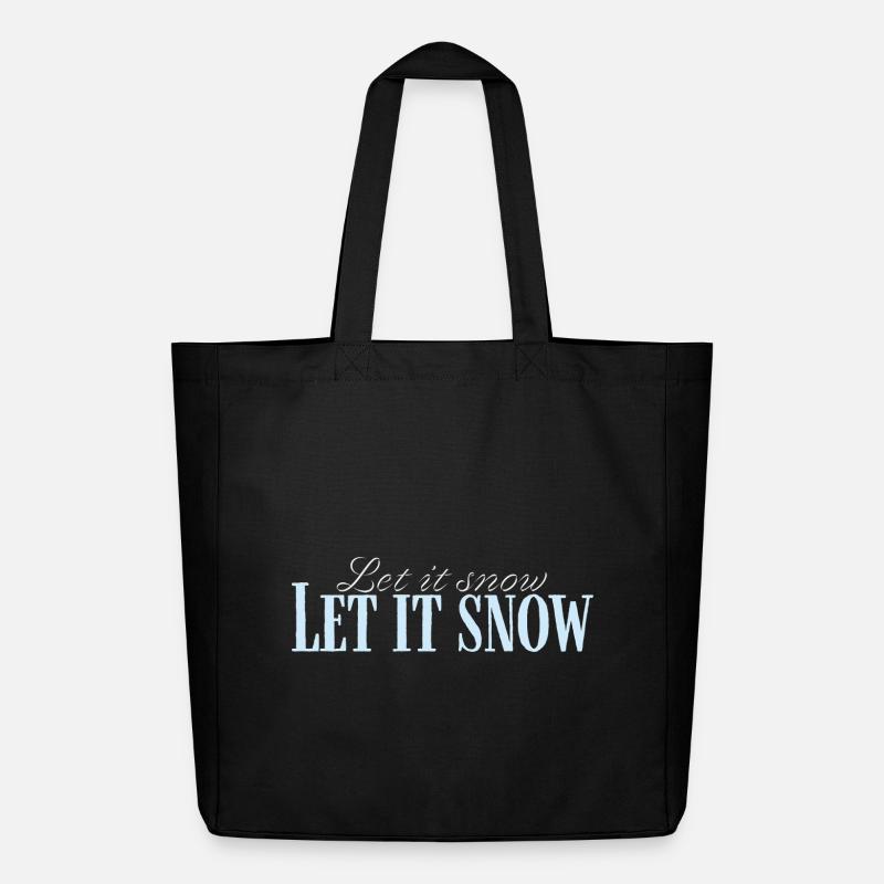 Let It Snow Script Bleu Glacé - Tote bag Stanley/Stella Midweight recyclé - noir