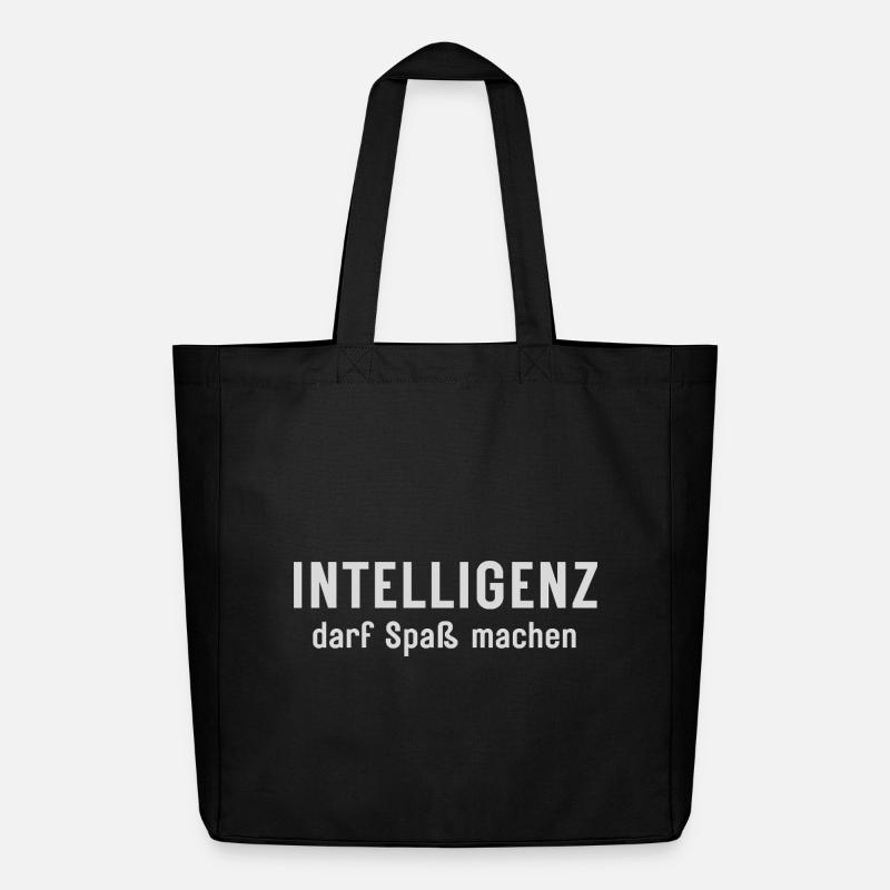 Intelligenz darf Spaß machen Statement Design - Midweight recycelter Stoffbeutel von Stanley/Stella - Schwarz