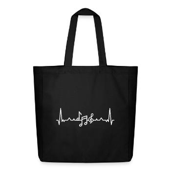 Clé de musicien Heartbeat Music - Tote bag Stanley/Stella Midweight recyclé - noir - Devant