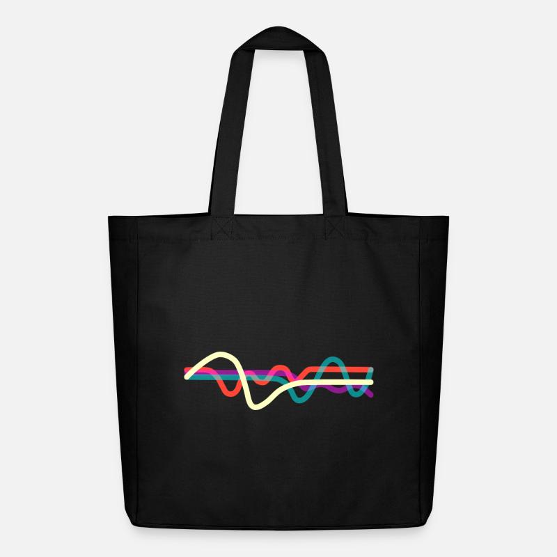 Lignes - Tote bag Stanley/Stella Midweight recyclé - noir