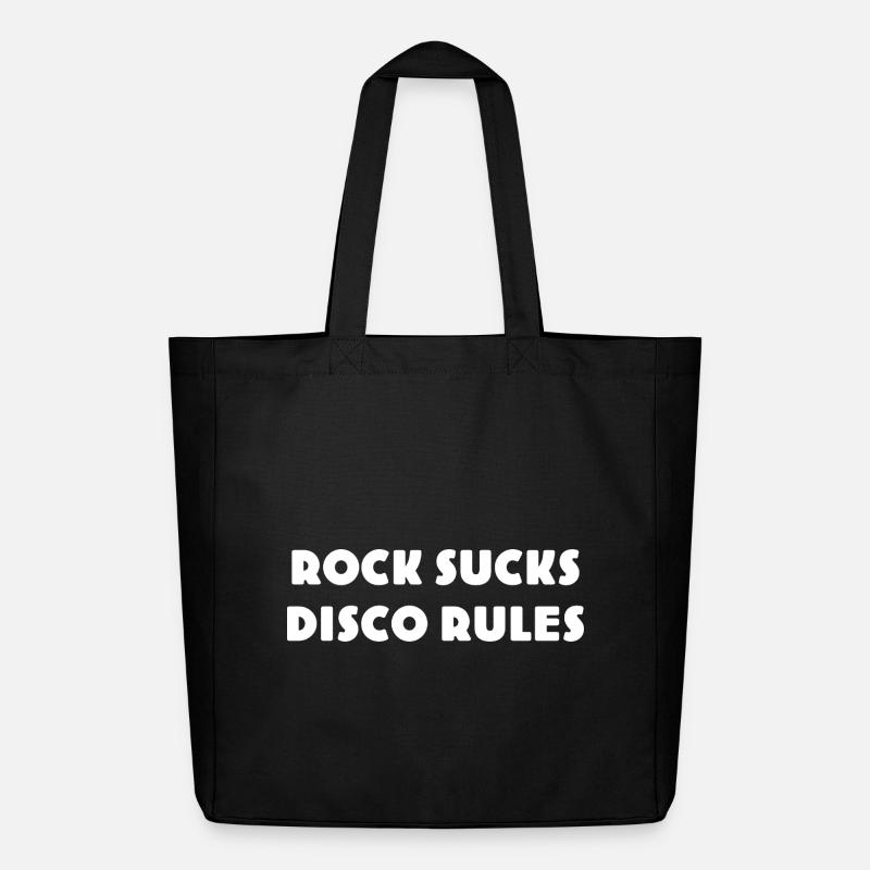 ROCK-SUCKS-DISCO-REGELN - Retro Rock vs. Disco - Midweight recycelter Stoffbeutel von Stanley/Stella - Schwarz