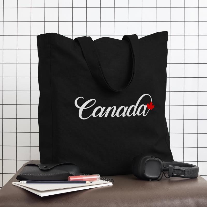 Canada Script with Maple Leaf Midweight Recycled Tote Bag by Stanley/Stella
