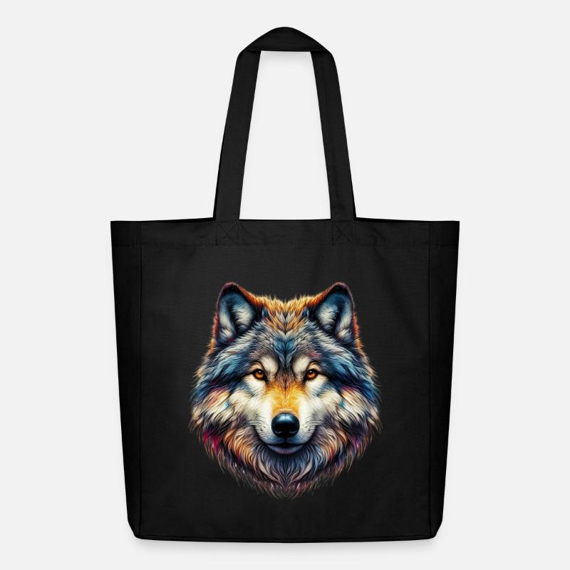 Wolf - Midweight recycelter Stoffbeutel von Stanley/Stella - Schwarz