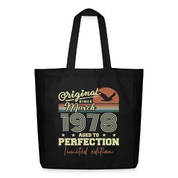 birthday March 1978 - Midweight Recycled Tote Bag by Stanley/Stella - black - Front