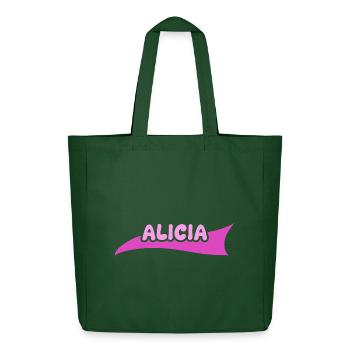 Geschenk für Alicia - Midweight recycelter Stoffbeutel von Stanley/Stella - Flaschengrün - Vorne