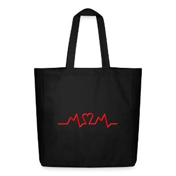 Heart Beat MOM V.2 Gift - Midweight Recycled Tote Bag by Stanley/Stella - black - Front