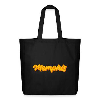 Memphis Retro Script Sunset - Midweight Recycled Tote Bag by Stanley/Stella - black - Front