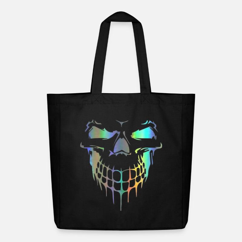 Totenkopf - Midweight recycelter Stoffbeutel von Stanley/Stella - Schwarz
