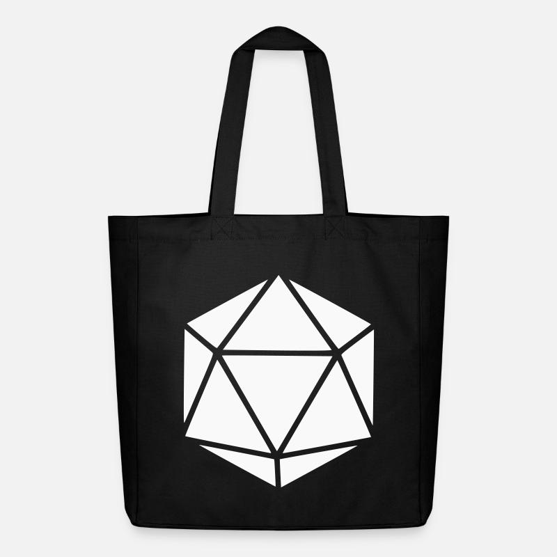Geometric Polyhedron Diamond - Midweight Recycled Tote Bag by Stanley/Stella - black