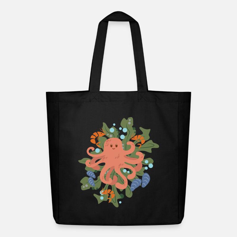 Oktopus - Midweight recycelter Stoffbeutel von Stanley/Stella - Schwarz