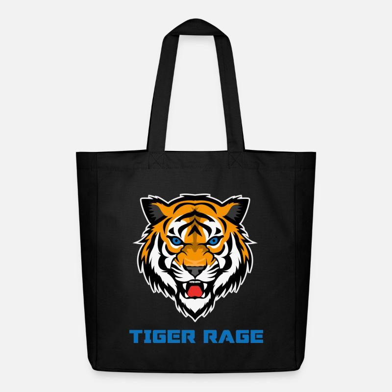 Tiger Gym Workout - Midweight recycelter Stoffbeutel von Stanley/Stella - Schwarz