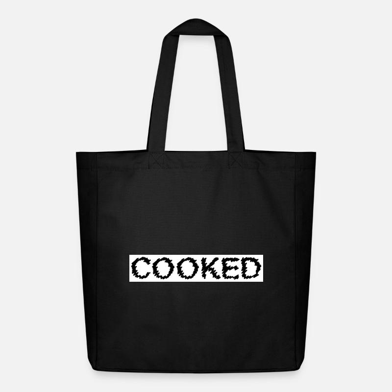 COOKED White and Black by Falsches Design - Midweight recycelter Stoffbeutel von Stanley/Stella - Schwarz