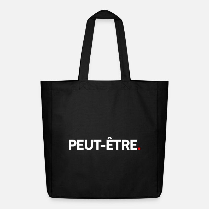 MAYBE | Minimalist humor expression - Midweight Recycled Tote Bag by Stanley/Stella - black