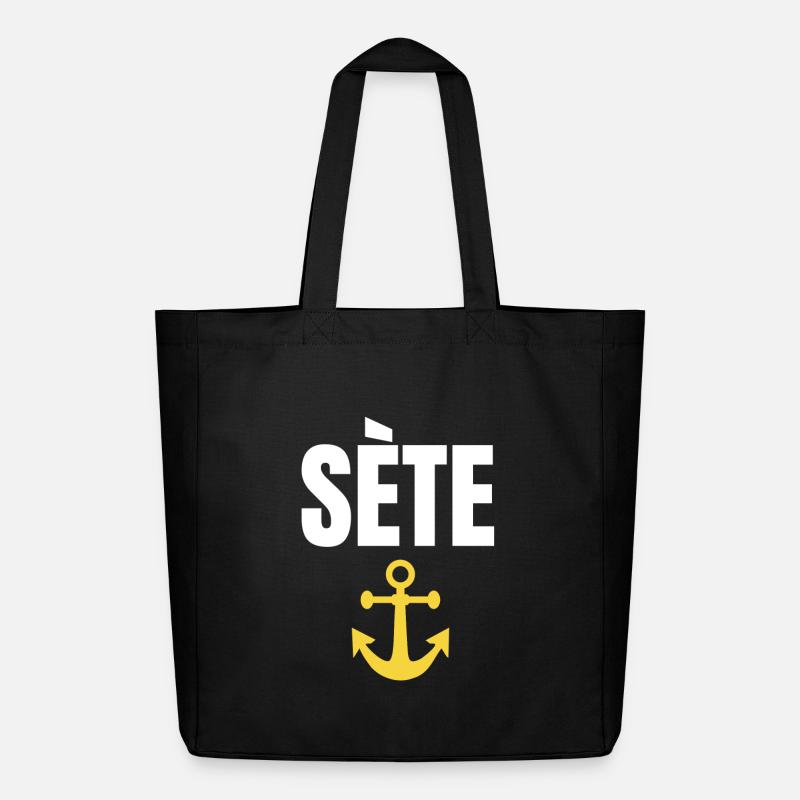 Sète Anchor Graphique Souvenir de Sète - Tote bag Stanley/Stella Midweight recyclé - noir