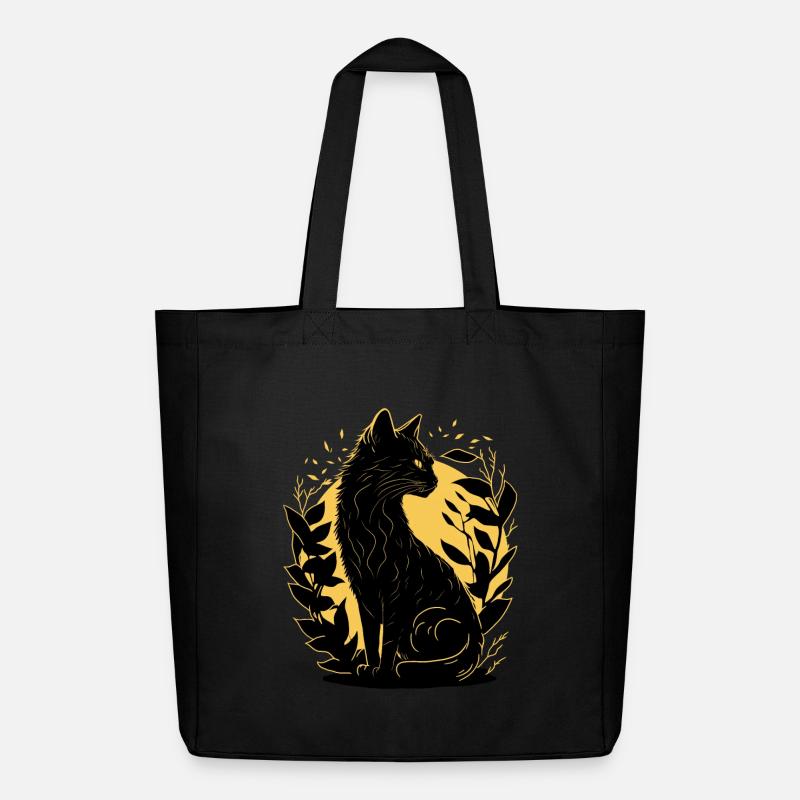 Silhouette De Chat - Tote bag Stanley/Stella Midweight recyclé - noir