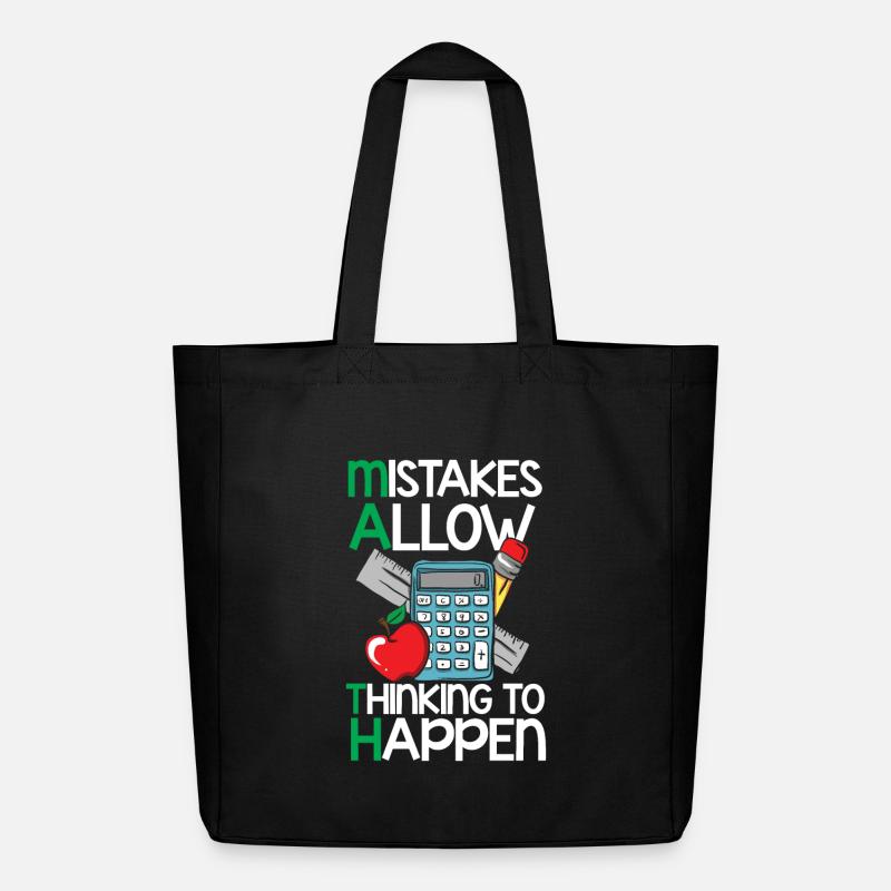 mathematics - Midweight Recycled Tote Bag by Stanley/Stella - black