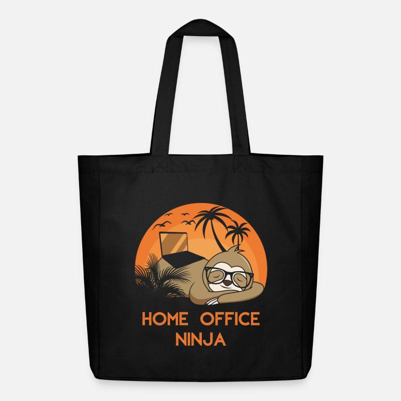 Home Office Ninja - Midweight recycelter Stoffbeutel von Stanley/Stella - Schwarz