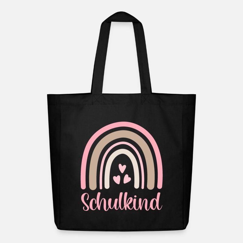Schulkind Regenbogen Schulanfang Einschulung 2026 - Midweight recycelter Stoffbeutel von Stanley/Stella - Schwarz