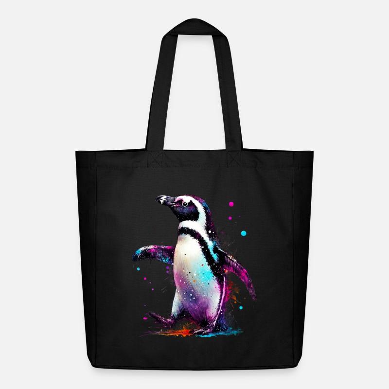 Pinguin - Midweight recycelter Stoffbeutel von Stanley/Stella - Schwarz