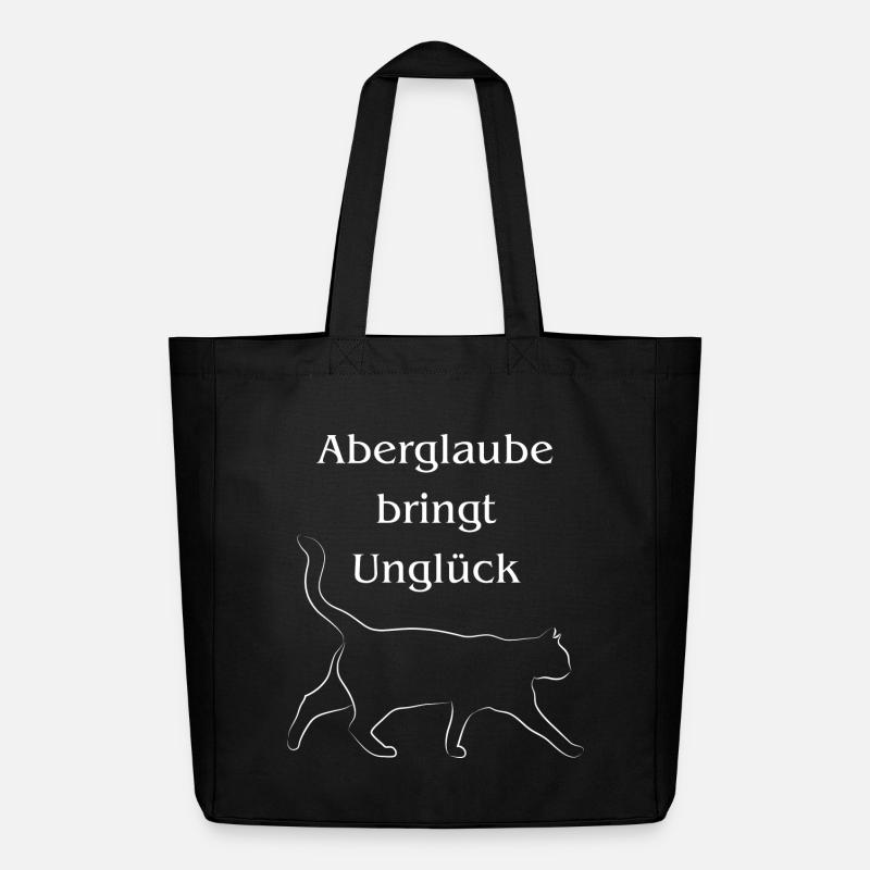 Aberglaube bringt Unglück/Schwarze Katze - Midweight recycelter Stoffbeutel von Stanley/Stella - Schwarz