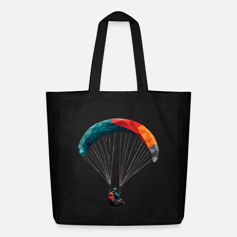 Geometric Paraglider Panodesign - Midweight Recycled Tote Bag by Stanley/Stella - black