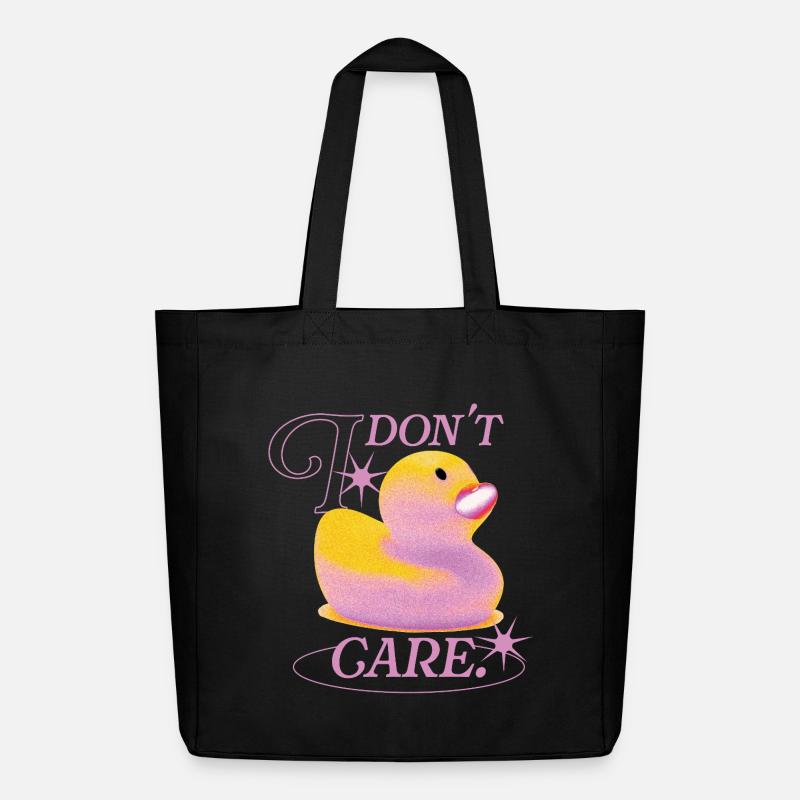 I Don’t Care Duck - Midweight recycelter Stoffbeutel von Stanley/Stella - Schwarz
