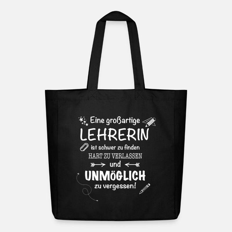 Lehrerin - Midweight recycelter Stoffbeutel von Stanley/Stella - Schwarz