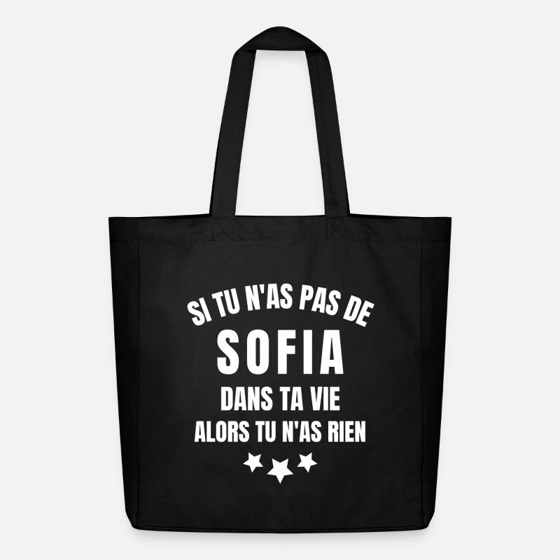 Sofia, prénom Sofia, anniversaire Sofia - Tote bag Stanley/Stella Midweight recyclé - noir