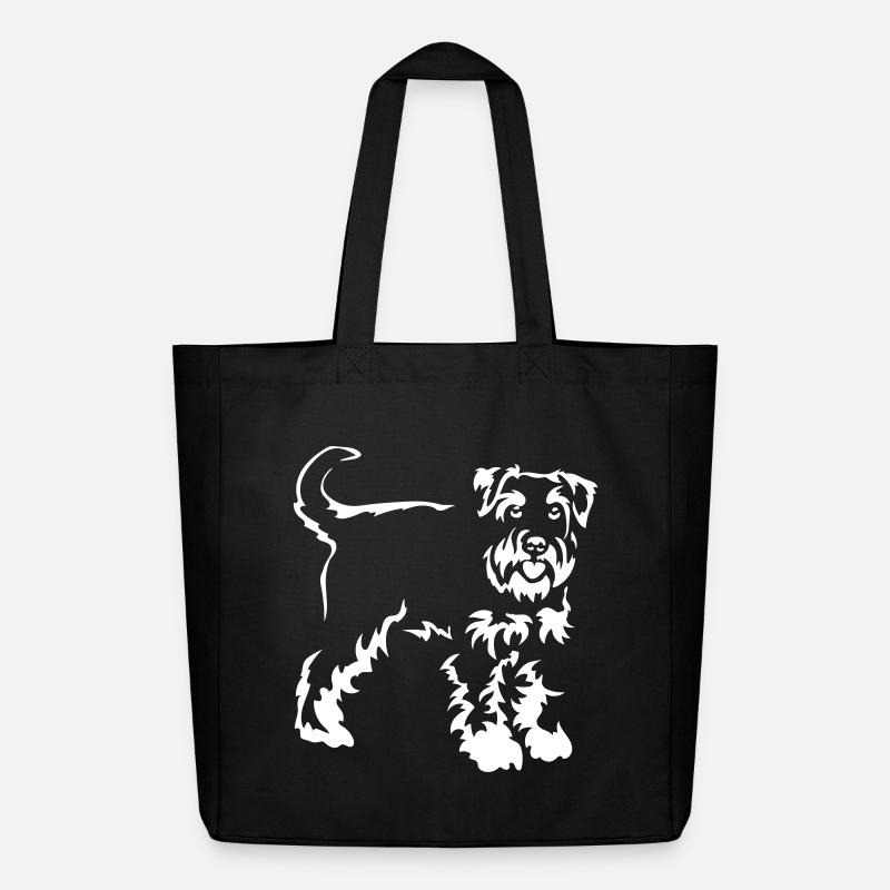 Schnauzer "Black Edition" - Midweight recycelter Stoffbeutel von Stanley/Stella - Schwarz