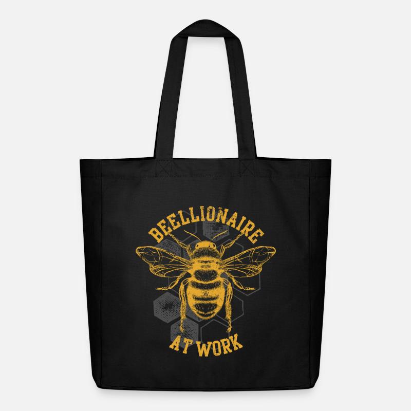 Reellionaire at Work Bee - Midweight Recycled Tote Bag by Stanley/Stella - black