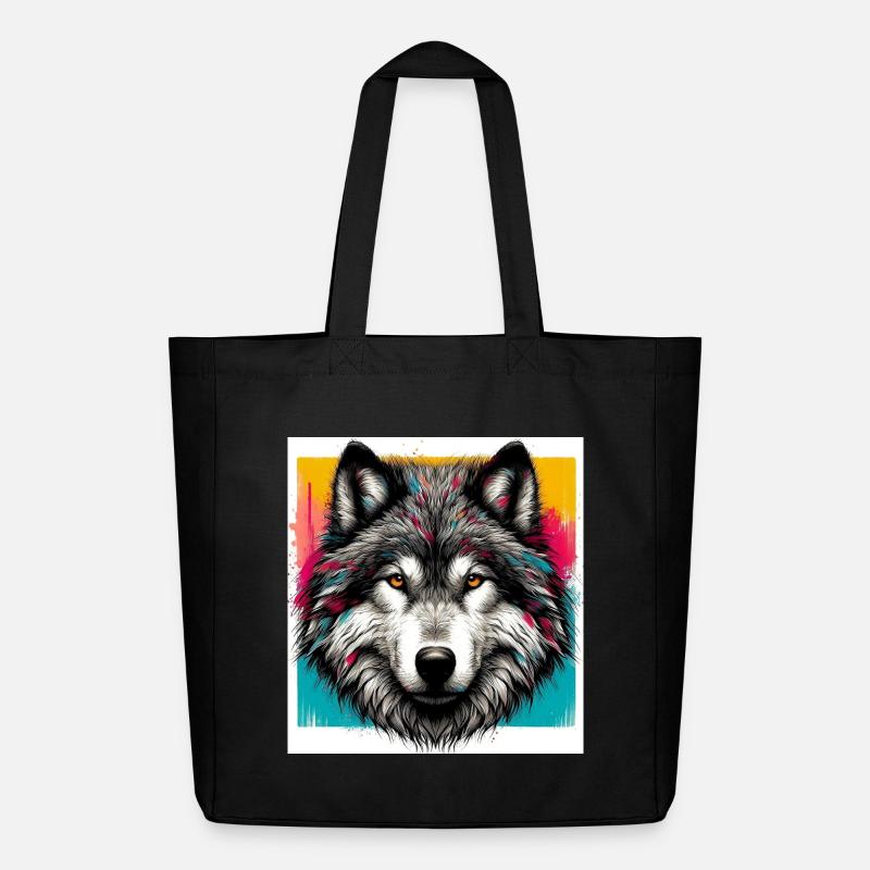 Wolf - Midweight Recycled Tote Bag by Stanley/Stella - black