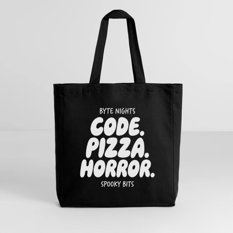 Byte Nächte: Code Pizza Horror Midweight recycelter Stoffbeutel von Stanley/Stella