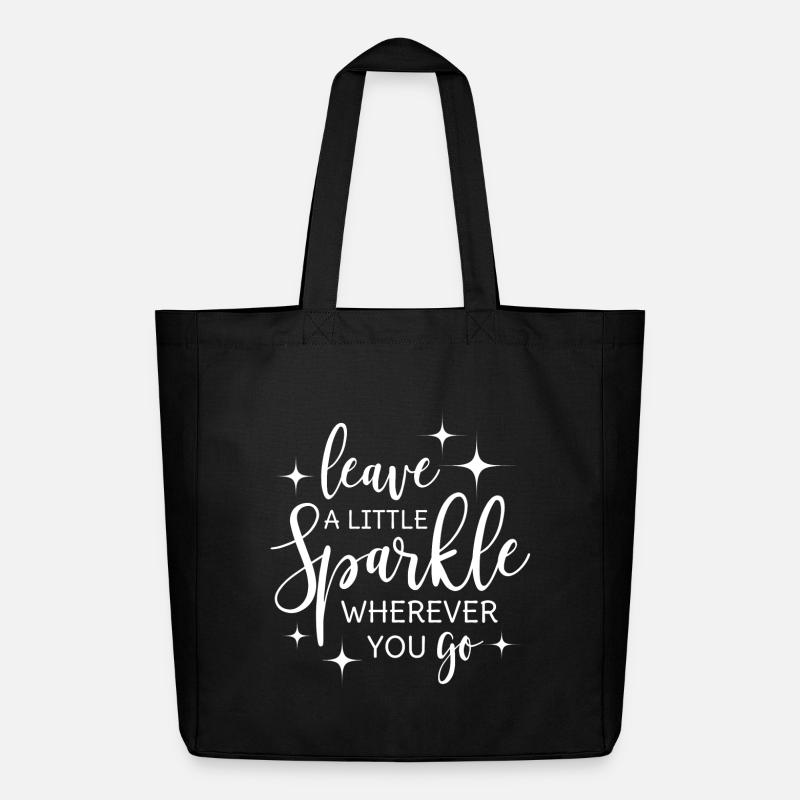 Leave a little sparkle wherever you go - Midweight recycelter Stoffbeutel von Stanley/Stella - Schwarz