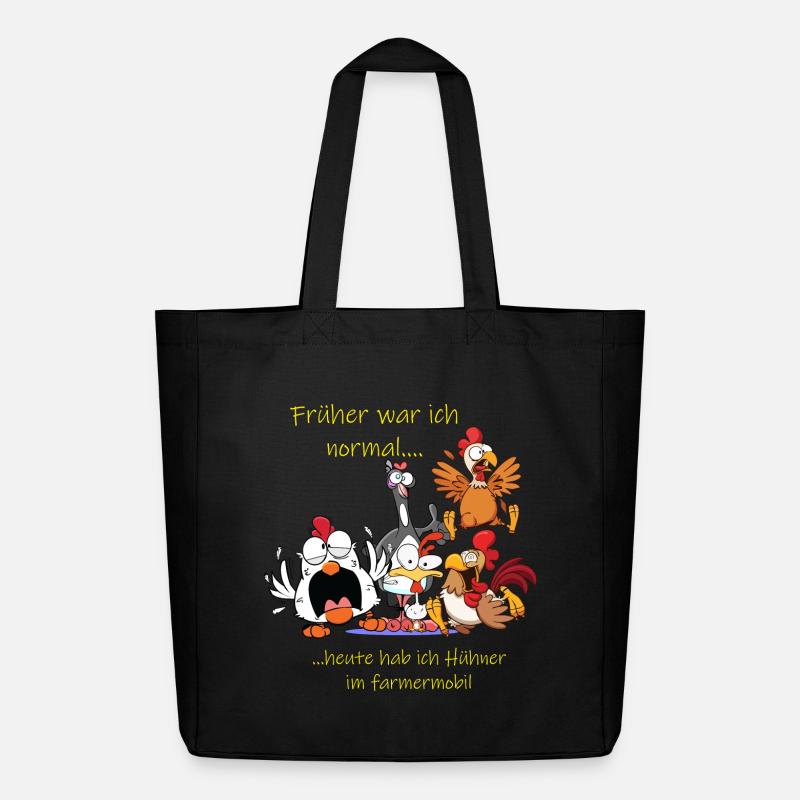 Früher war ich normal ---- Hühnershirt - Midweight recycelter Stoffbeutel von Stanley/Stella - Schwarz