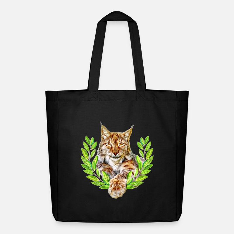 Luchs Wild Katze Freiheit - Midweight recycelter Stoffbeutel von Stanley/Stella - Schwarz