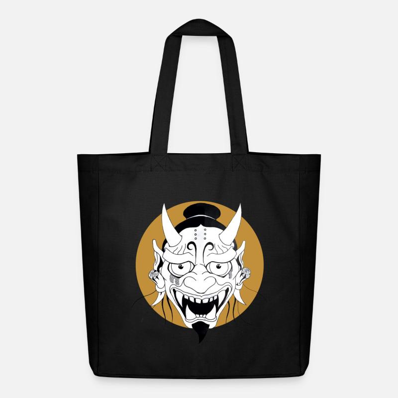 Oni Maske  - Midweight recycelter Stoffbeutel von Stanley/Stella - Schwarz