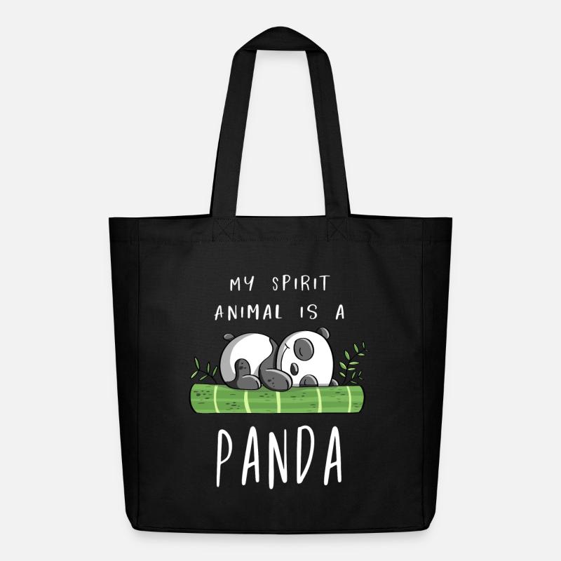 Mon esprit Animal est un panda - Panda Bear - Comic - Tote bag Stanley/Stella Midweight recyclé - noir