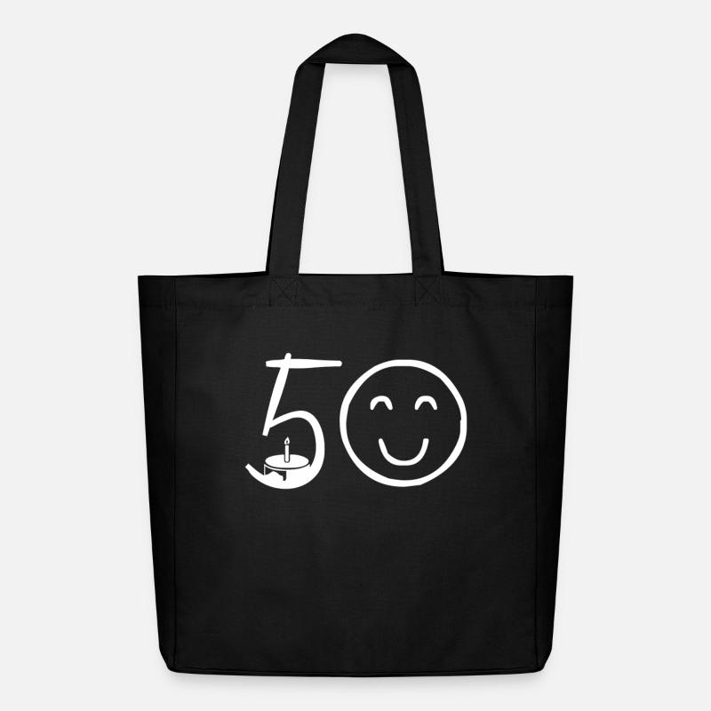 50. Geburtstag - Midweight recycelter Stoffbeutel von Stanley/Stella - Schwarz