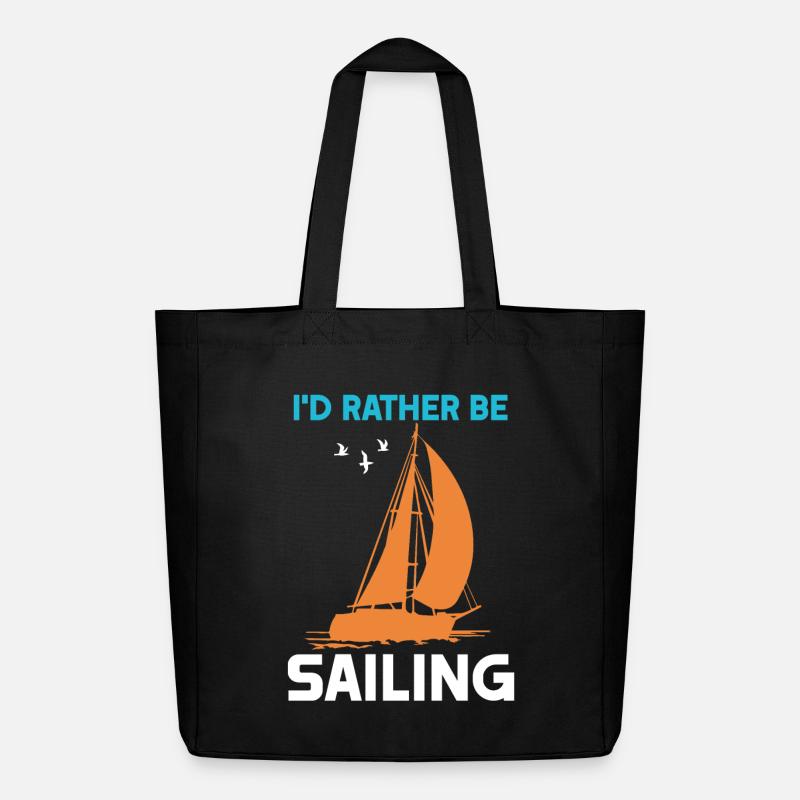 I'd rather be Sailing - Midweight recycelter Stoffbeutel von Stanley/Stella - Schwarz