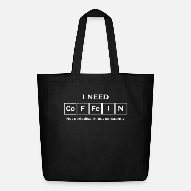 Café cool café caféine éléments périodique table - Tote bag Stanley/Stella Midweight recyclé - noir