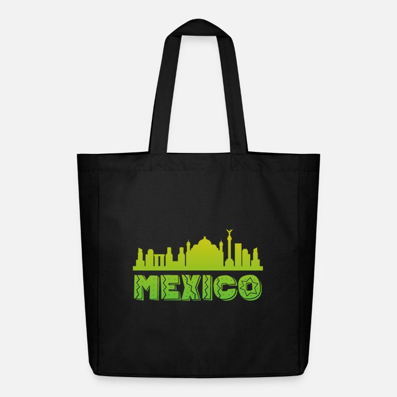 Mexiko Skyline Illustration - Midweight recycelter Stoffbeutel von Stanley/Stella - Schwarz