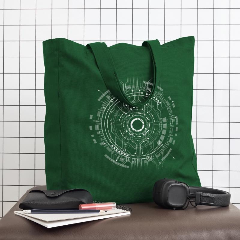 computer c-base stern space cpu nerd pc coder star Midweight recycelter Stoffbeutel von Stanley/Stella