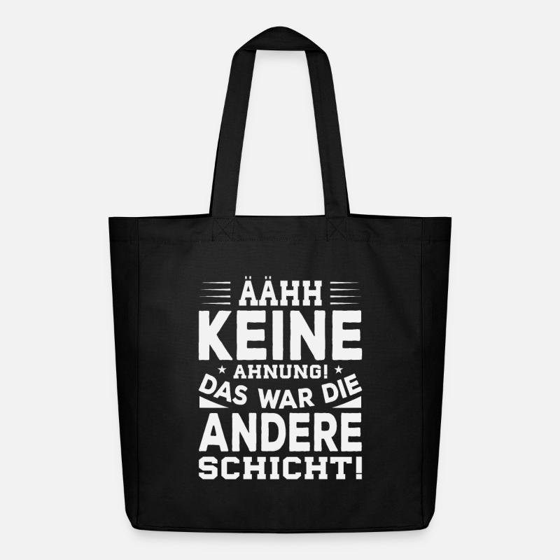 Das war die andere schicht - Midweight recycelter Stoffbeutel von Stanley/Stella - Schwarz