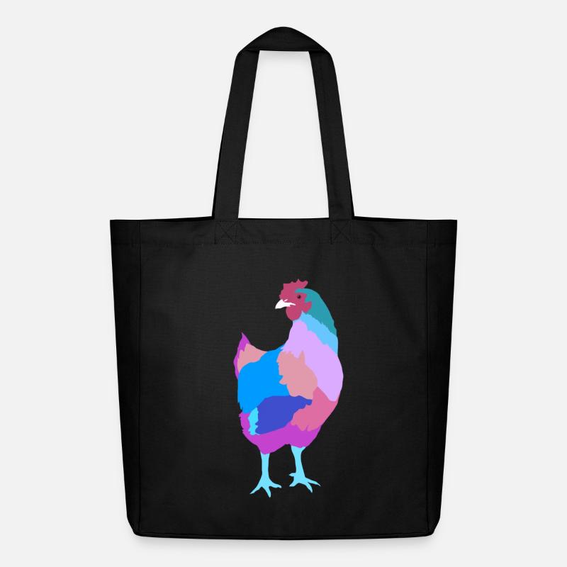 Huhn Henne - Midweight recycelter Stoffbeutel von Stanley/Stella - Schwarz