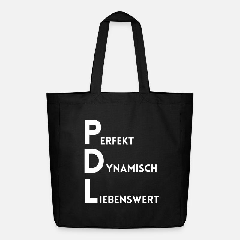 PDL Pflegedienstleitung Perfekt Dynamisch Lieben - Midweight recycelter Stoffbeutel von Stanley/Stella - Schwarz